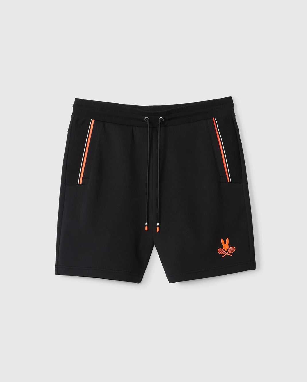 Short Psycho Bunny Courtside Track Short Noir Homme | KWX-22401656